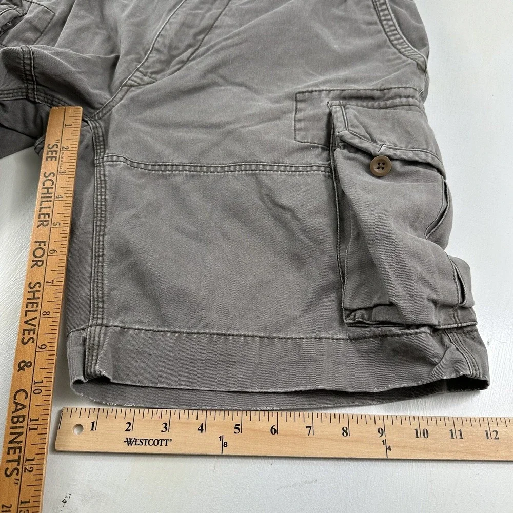 Polo Ralph Lauren Men Actual 35 Cargo Shorts Gray Military Baggy Army Grunge Y2K